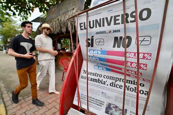 La primera derrota de Noboa en Ecuador: de ganar elecciones a perder el referendo en 7 meses - Mundo - ABC Color