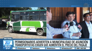 Transportistas de Asunción exigen aumento de pasaje