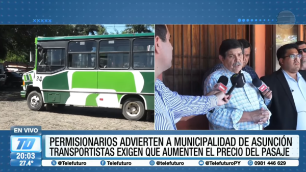 Transportistas de Asunción exigen aumento de pasaje