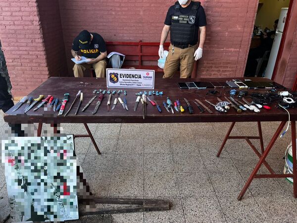 Requisa en el CERESO deja importante incautación de drogas, armas caseras y celulares