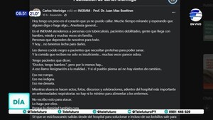 Doctor Morínigo denuncia comida en pésimo estado en el Ineram