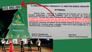 Documentos revelan el monto final que Itaipú destinará a la Villa Navideña
