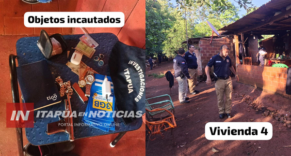 ALLANARON CUATRO VIVIENDAS EN BELLA VISTA PARA ESCLARECER TENTATIVA DE ROBO AGRAVADO