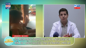IPS sostiene que respetó los protocolos durante la intervención odontológica de la menor
