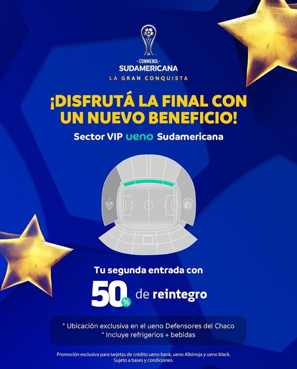 Oportunidad de vivir la final de la Copa Sudamericana desde el VIP ueno