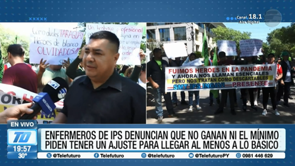 Enfermeros del IPS denuncian que no ganan ni el mínimo