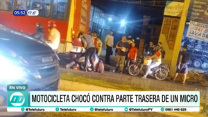Accidente de tránsito deja un herido en Asunción