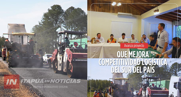 MOPC AVANZA EN EL MEJORAMIENTO DEL CORREDOR GRANEROS DEL SUR EN ITAPÚA