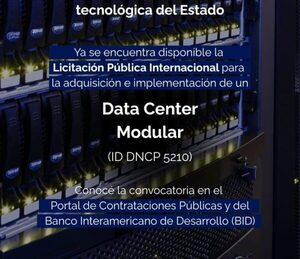Mitic inicia licitación internacional para la implementación de un Data Center Modular con certificación Tier III