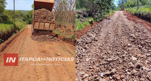 LA MUNICIPALIDAD DE TRINIDAD AVANZA CON OBRAS DE ENRIPIADO EN EL TRAMO PICADA BOCA – ITÁ VERÁ