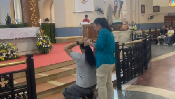 Se cortó el cabello en Caacupé para agradecer que su abuela venció el cáncer