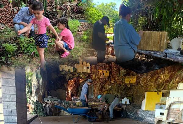 Espíritu navideño: familias paraguayas ya trabajan en el armado de los pesebres - Nacionales - ABC Color