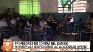 Docentes se oponen a modificación de las vacaciones escolares