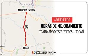 Avanza el mejoramiento del tramo Arroyos Esteros–Tobatí