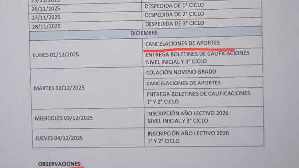 Denuncian que escuela exige pago de aporte para entrega de libreta