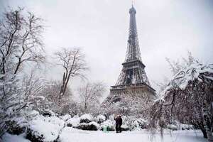 París amaneció con nieve este domingo  - Mundo - ABC Color