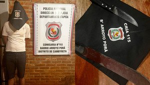 Aprehendieron a hombre que sup. amenazó con machete y cuchillo a su familia en Cambyetá