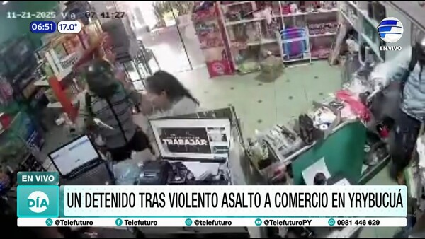 Un detenido tras violento asalto a comercio en Yrybucuá