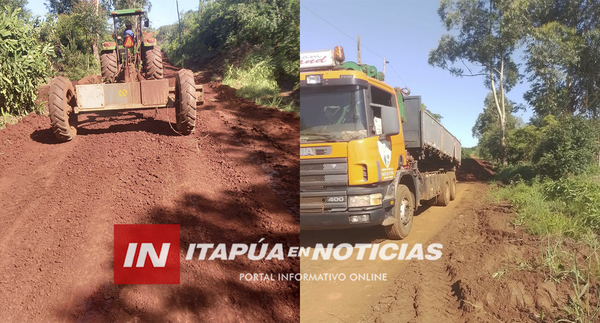 MUNICIPALIDAD DE MAYOR OTAÑO AVANZA EN TRABAJOS VIALES EN YACUI MINI