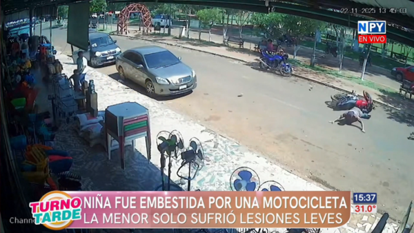 Impactante accidente en Itakyry: niña de cuatro años sobrevive tras ser arrollada por motocicleta