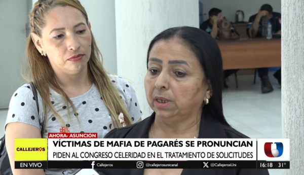 Víctimas de la mafia de los pagarés piden celeridad al Congreso para tratamiento de proyectos | Unicanal