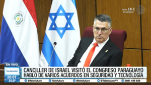 El canciller de Israel visitó el Congreso Nacional