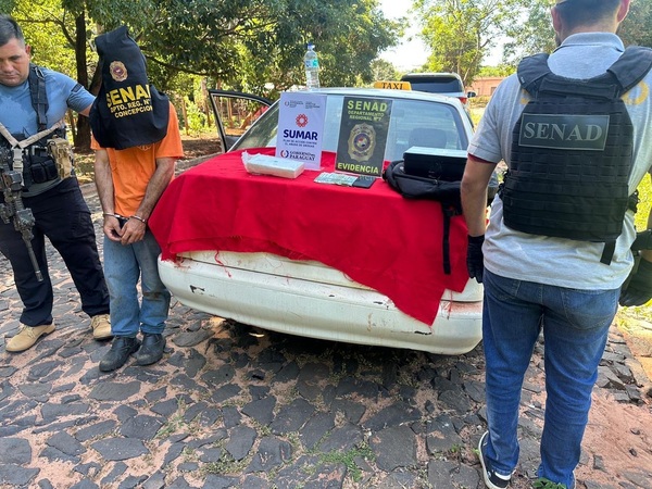 SENAD Captura a Hombre Que Comercializaba Cocaína en un Taxi en General Resquín - Concepción al Día