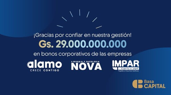Basa Capital coloca con éxito bonos corporativos del Grupo Álamo S.A. - ADN Digital