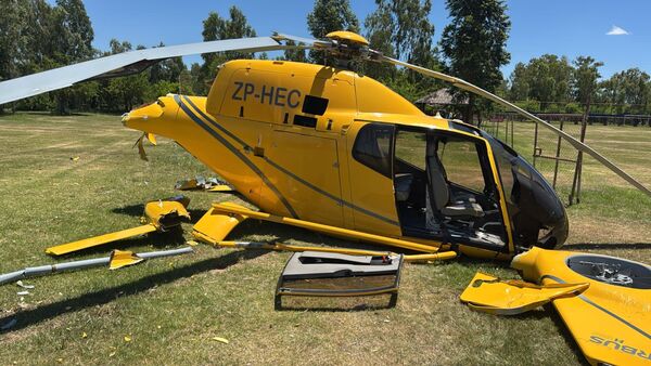 Helicóptero cayó durante práctica de instrucción en el club Sajonia - trece