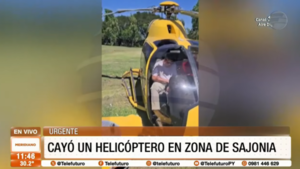 Cayó un helicóptero en el barrio Sajonia de Asunción