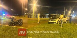 ACCIDENTE DE TRÁNSITO EN LA ROTONDA MBOI KA’E DEJA DOS PERSONAS HERIDAS