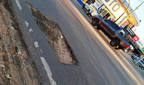 Bache “florece” en plena avenida luqueña •