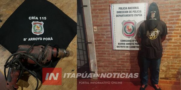  APREHENDEN A SUJETO QUE HABRÍA AGREDIDO CON UNA PERFORADORA  A SU PAREJA