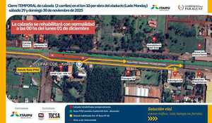 Nuevo cierre temporal de la ruta PY02 en el km 10 de Ciudad del Este - ADN Digital