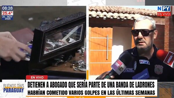 Detienen a abogado que sería parte de una banda de ladrones