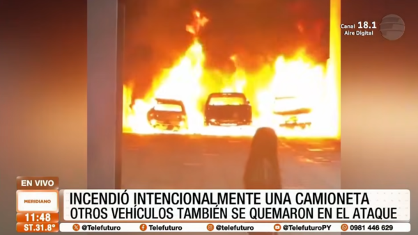Incendió intencionalmente una camioneta