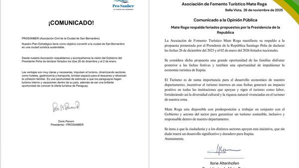 Organizaciones turísticas respaldan decisión presidencial de declarar feriado el 26 de diciembre