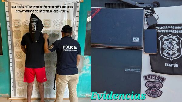 Detienen a sospechosos de hurto en comercio en el barrio Ka’aguy Rory