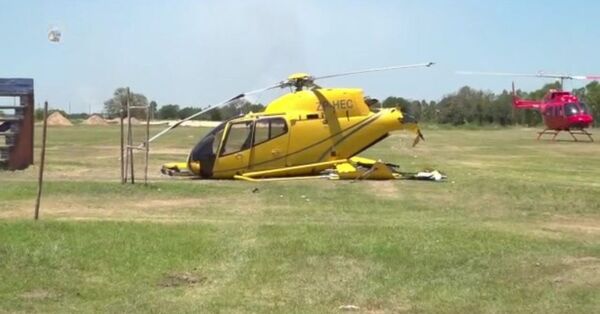 Helicóptero cayó en el Club Sajonia durante vuelo de instrucción - SNT