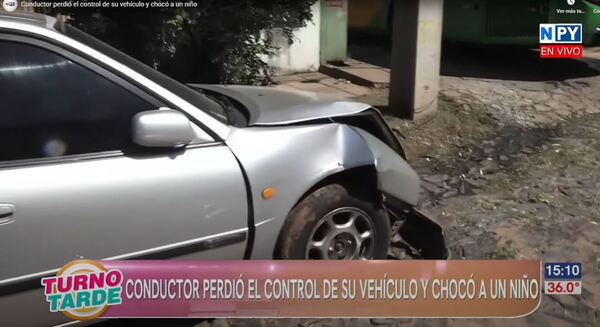 Accidente en Asunción: menor aplastado por un vehículo tras choque