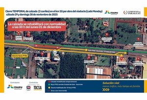 Este fin de semana habrá cierre temporal en el km 10 de la Ruta PY02 por obras del viaducto | DIARIO PRIMERA PLANA