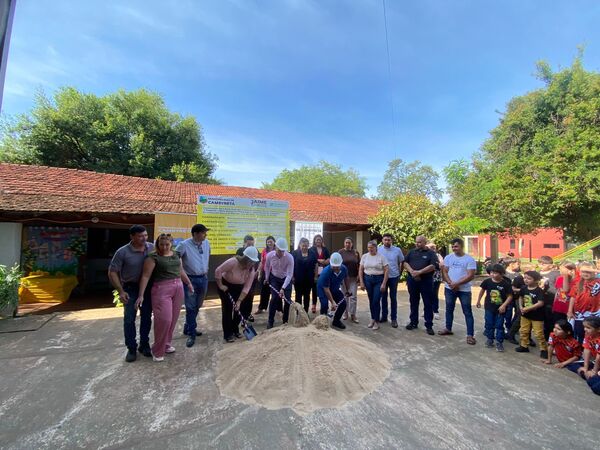 Cambyretá inicia histórica ampliación de la Escuela Básica San Juan Bautista