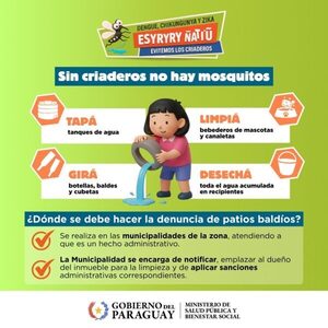 Dengue: leve aumento de notificaciones en 14 regiones del país