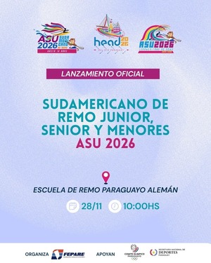 Lanzaron oficialmente el Sudamericano de Remo Junior, Senior y Menores ASU 2026