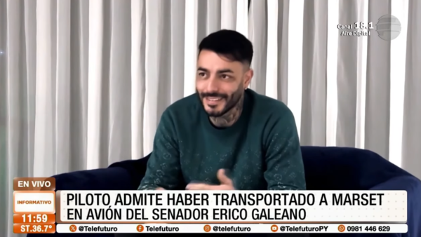 Piloto de Erico Galeano admite haber trasladado a SebMarset en el avión del senador
