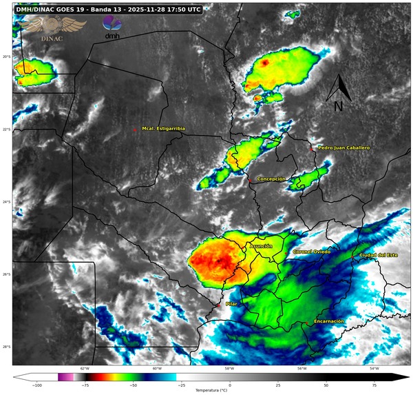 Alertan sobre tormentas fuertes y posible caída de granizos para este viernes