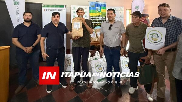 DISTRIBUYEN SEMILLAS Y ENTREGAN APORTES A PRODUCTORES EN CARMEN DEL PNÁ.