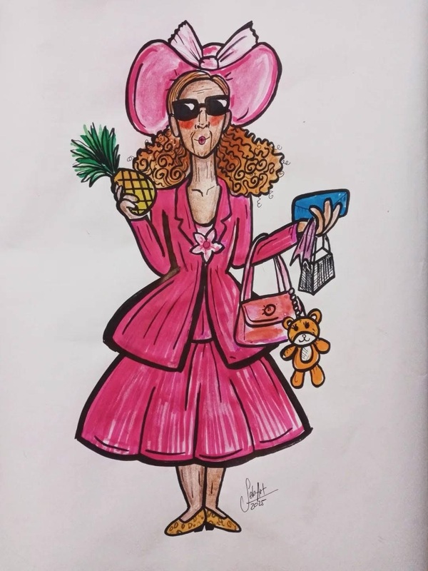 Joven artista retrata a Doña Mariela en una obra que celebra su estilo y carisma - Concepción al Día