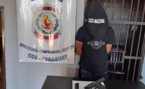 Detienen a presunto ladrón e incautan de su poder una pistola 