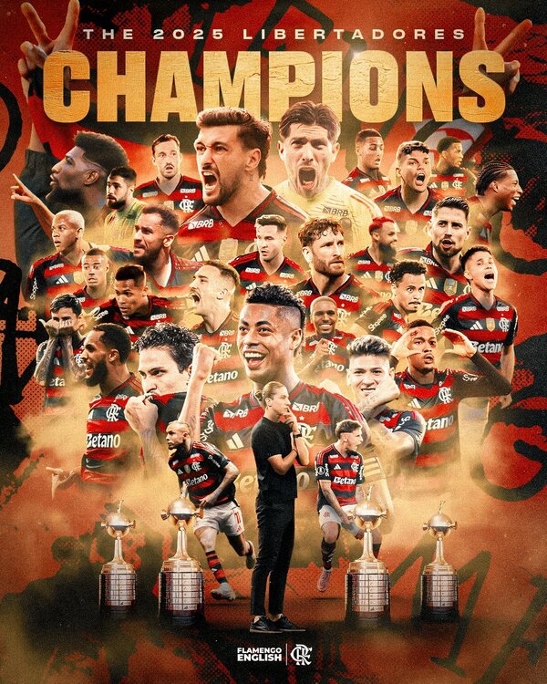 Popular / Flamengo es el campeón de la Libertadores 2025 y superó al Olimpia en cantidad de copas